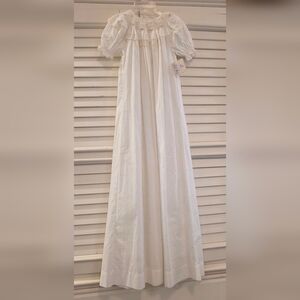 Charming Off White 24 M Christening Gown with Smocking, Fully lined, all cotton